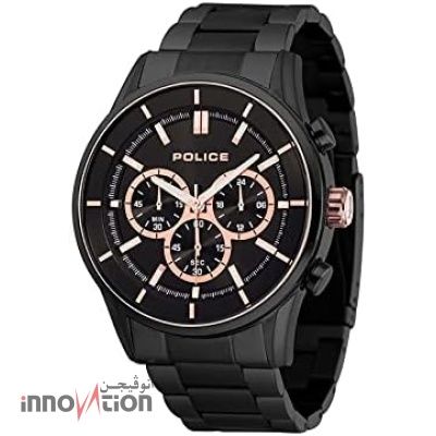 Police Rush Black Watch for Men 50 Meters Water Resistant