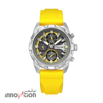 Nayara Chronograph Watch - Silver & Yellow