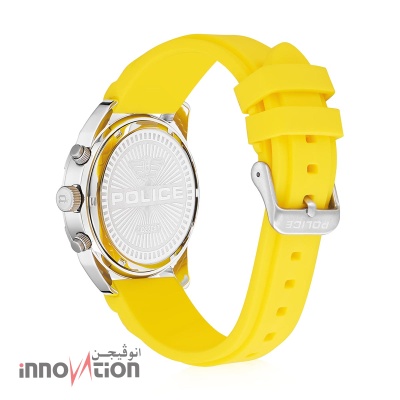 Nayara Chronograph Watch - Silver & Yellow - Image 2